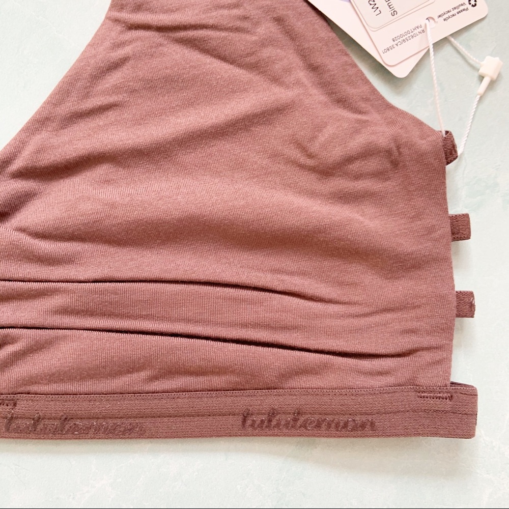 Lululemon SIMPLY GATHERED BRALETTE Cherry Cola M - Picture 2 of 7